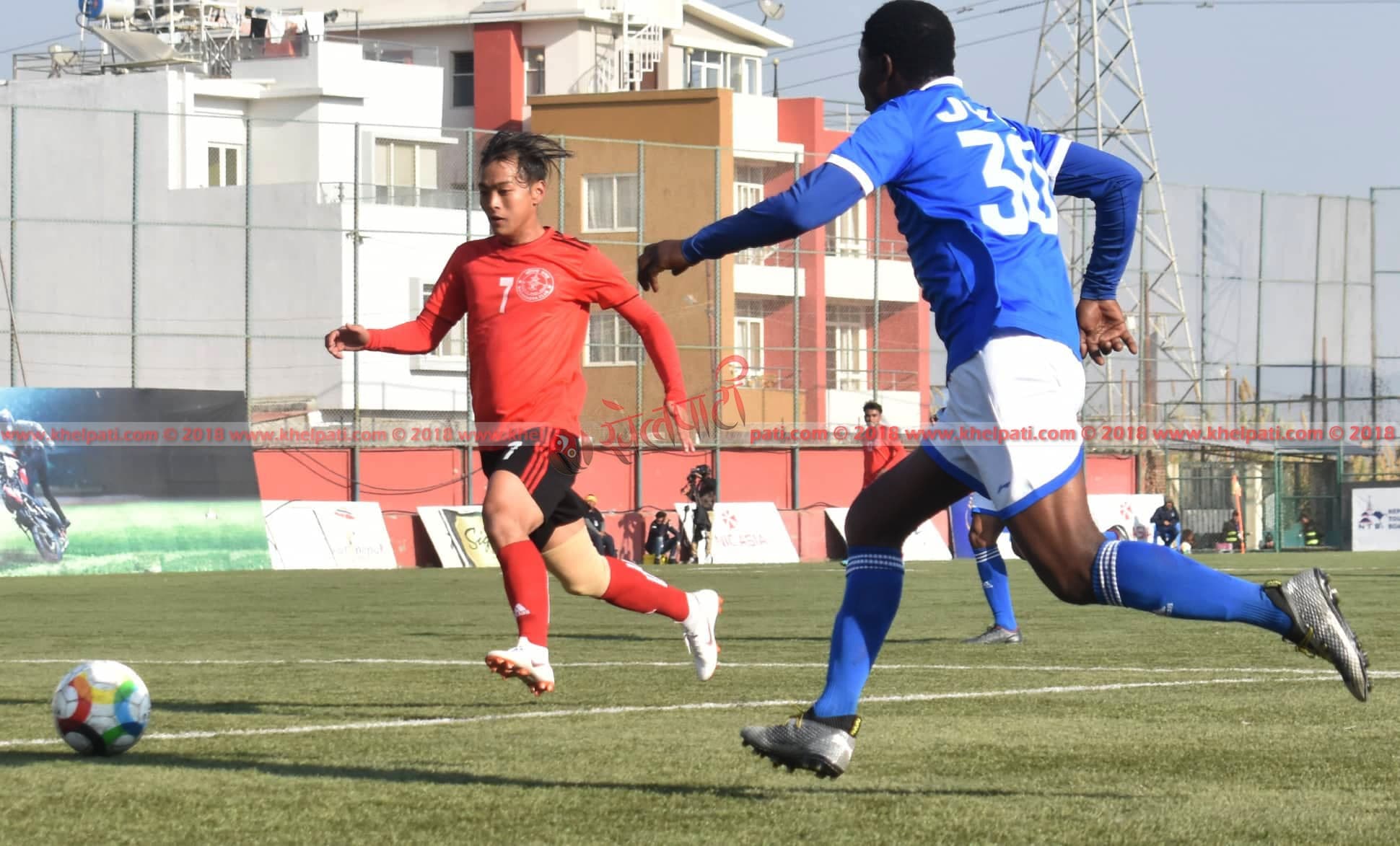 पहिलो हाफमा जावलाखेल र मछिन्द्रको बराबरी