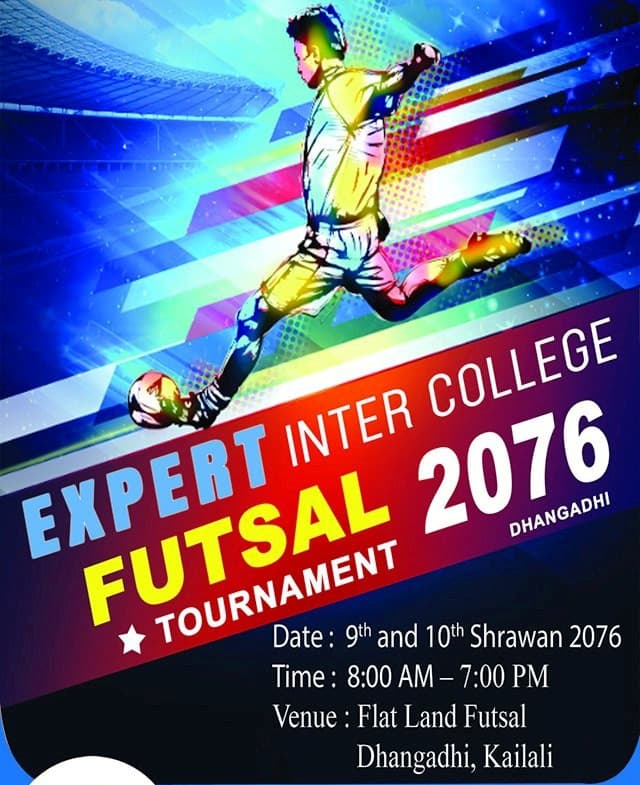 एक्सपर्ट ईन्टर कलेज फुटसलमा १४ टिम