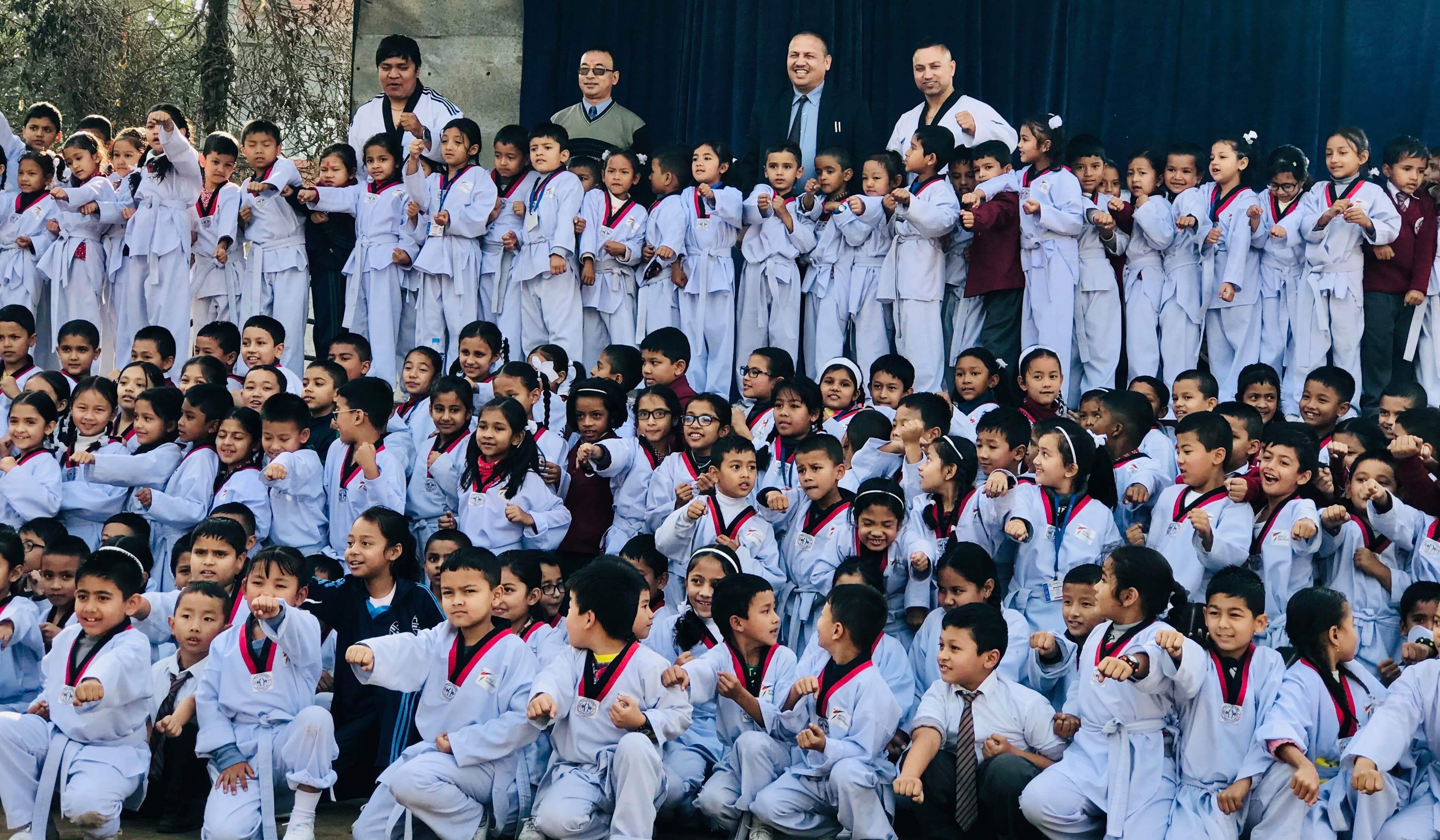 ज्ञानकुञ्जमा तेक्वान्दोको ग्रेडिङ