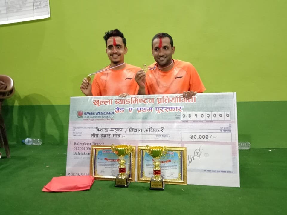 विशाल र विधानको जोडीलाई उपाधि