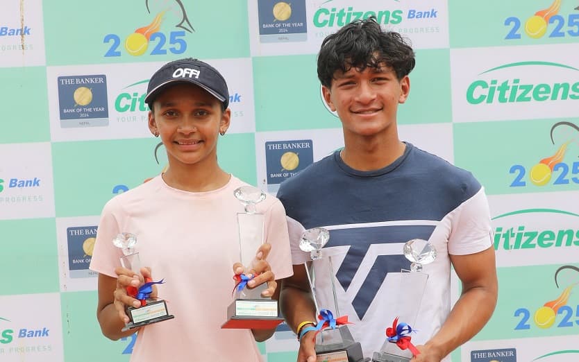 आरभ र स्वस्तिकालाई टेनिसमा उपाधि