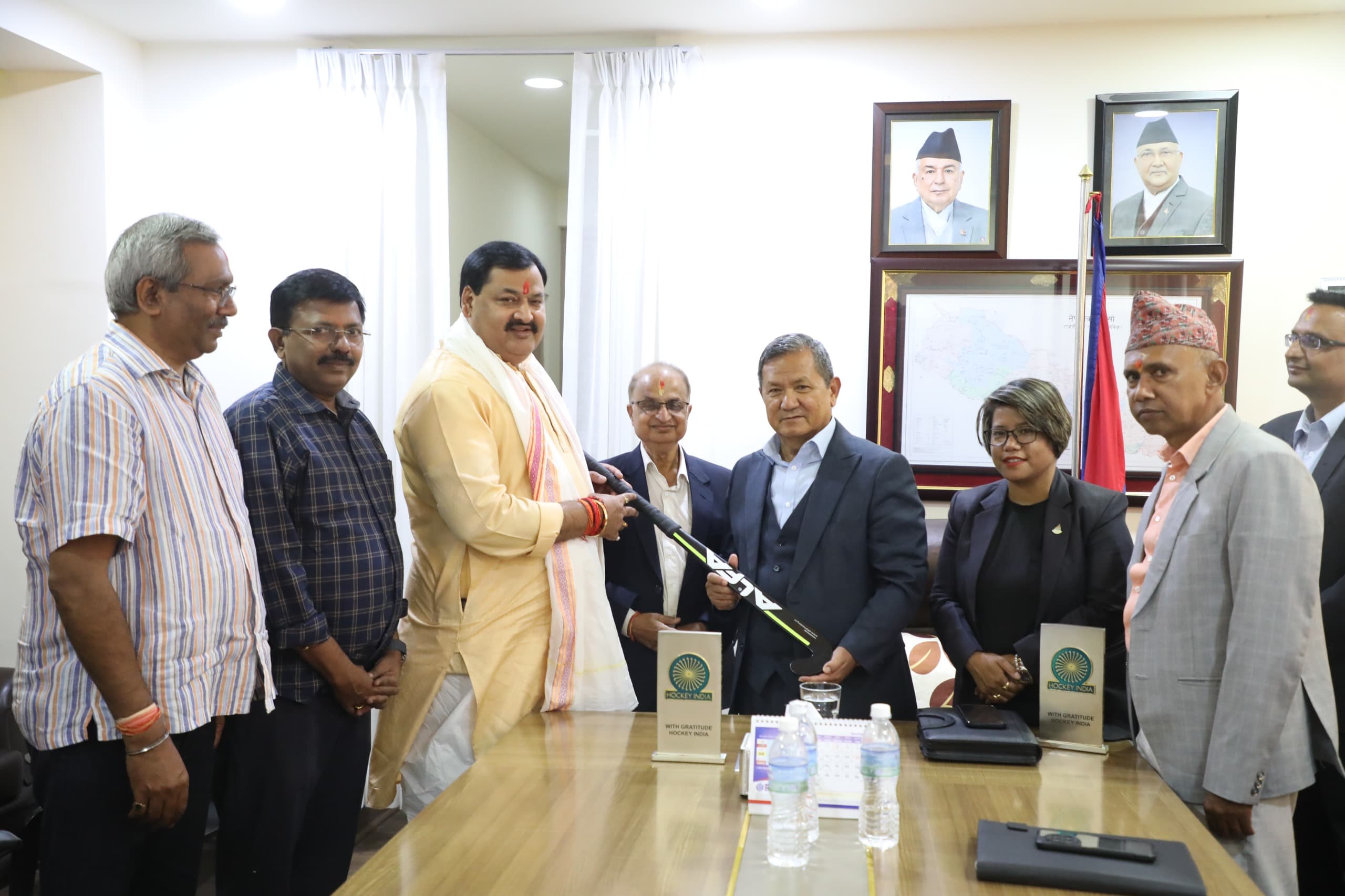 नेपाल हक्की संघलाई खेल सामाग्री सहयोग 