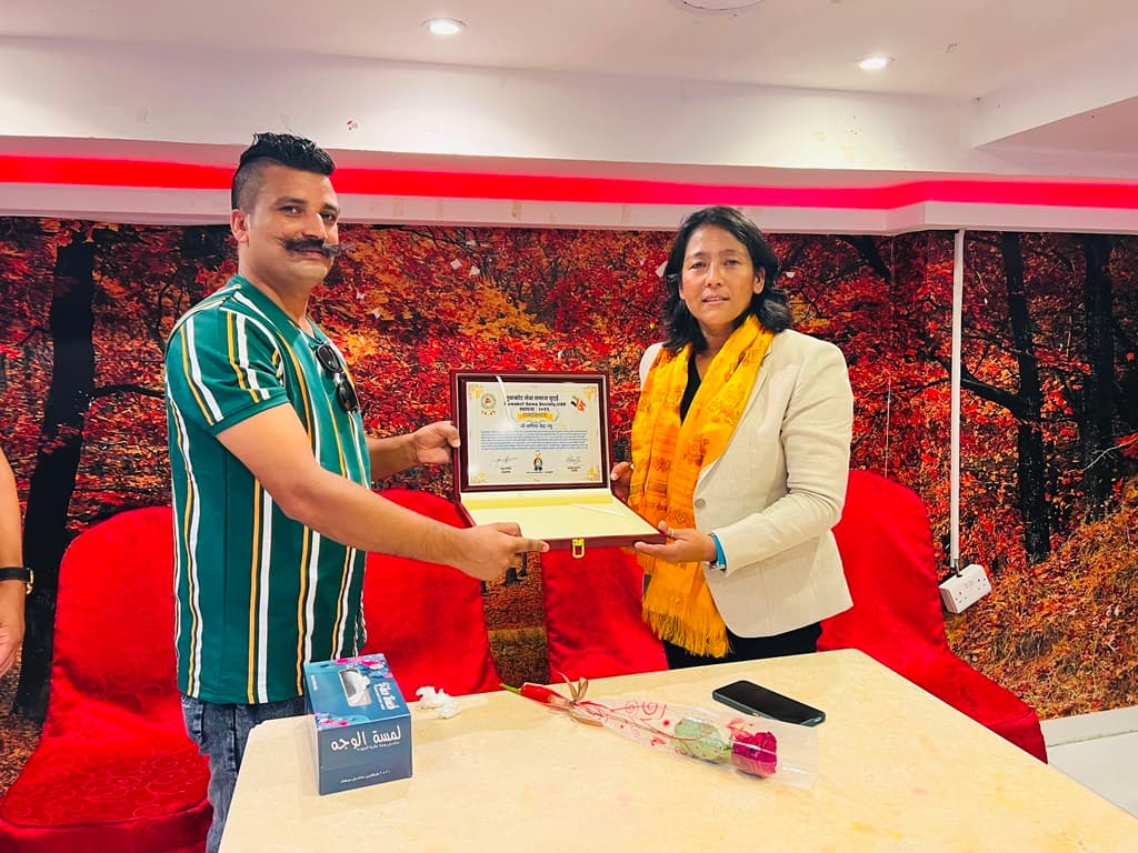 ओलम्पियन संगिना दुवईमा सम्मानित