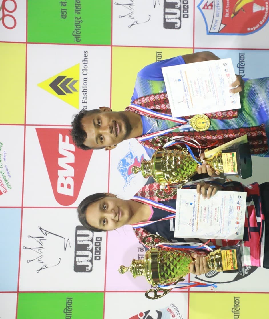 राष्ट्रिय च्याम्पियन प्रिन्स र रशिलालाई उपाधी