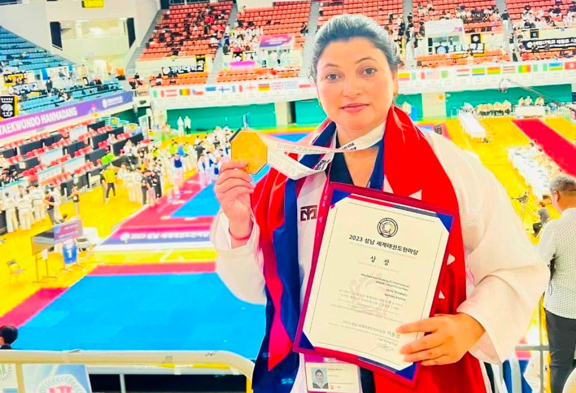 कोरियामा तेक्वान्दोकी नन्दालाई स्वर्ण