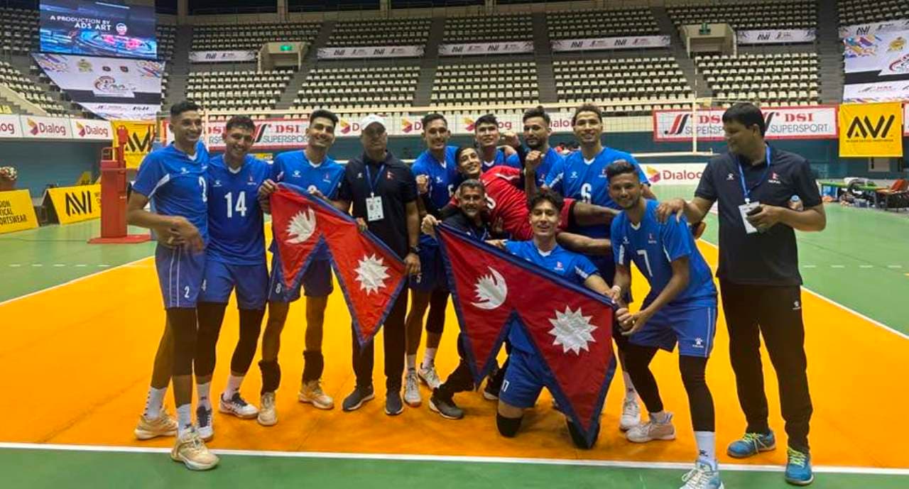 काभा च्यालेन्जमा नेपालले श्रीलंकासँग खेल्दै