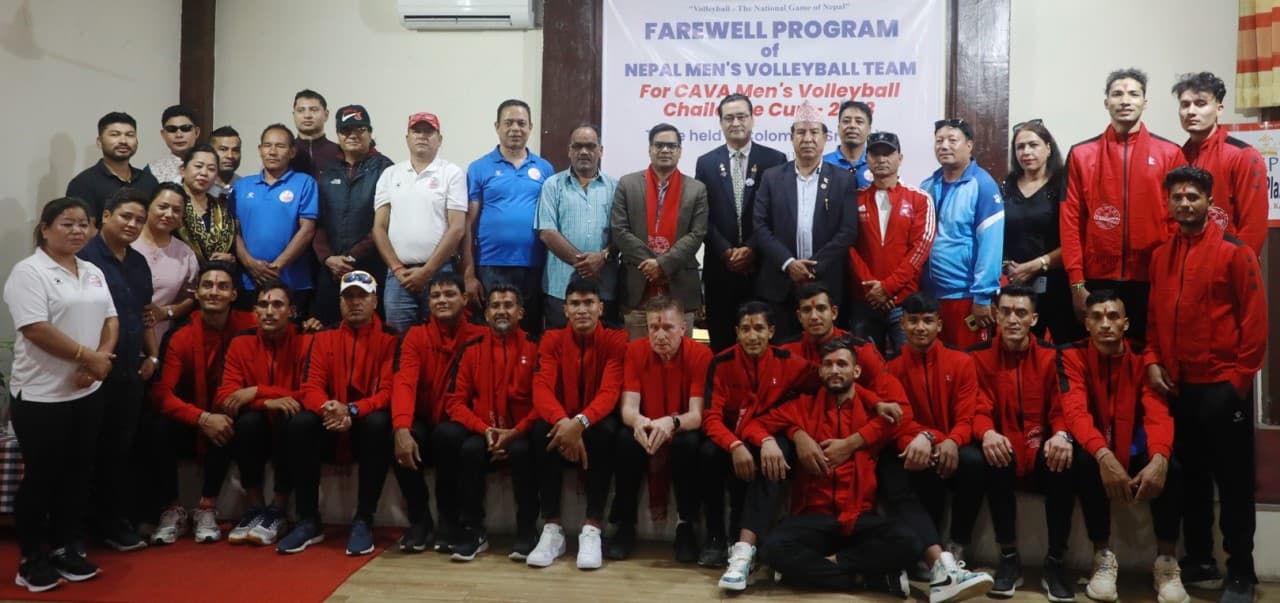 काभा च्यालेन्ज खेल्ने भलिबल टिमको बिदाई 