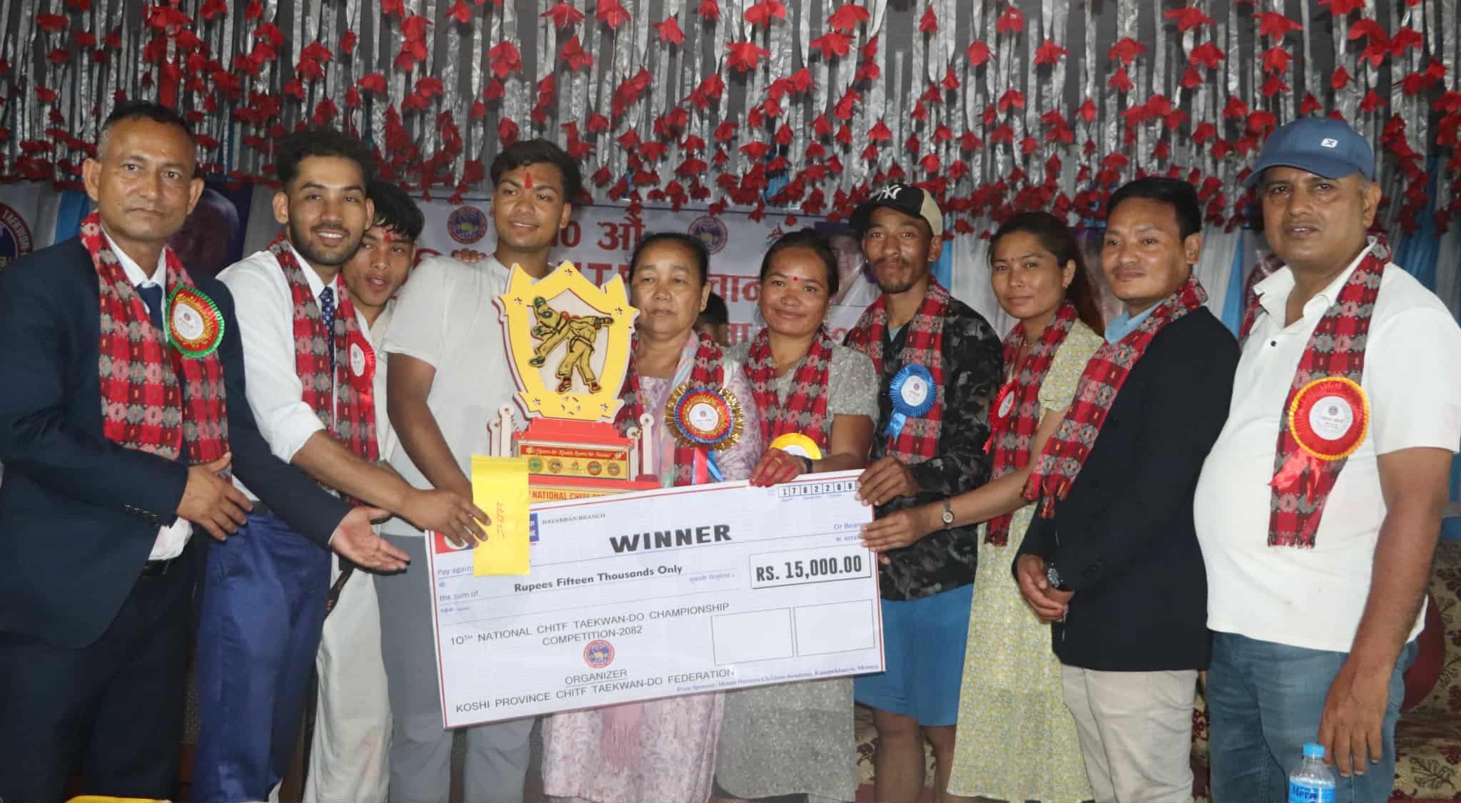 १०औं राष्ट्रिय तेक्वान्दो च्याम्पियनसिपको उपाधि बाग्लुङलाई