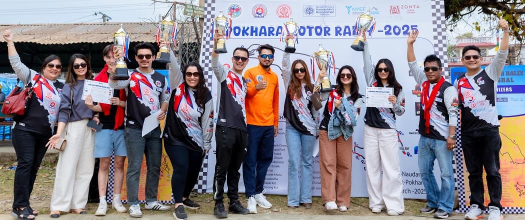 मोटर र्यालीमा शोभित र सुशिन पहिलो