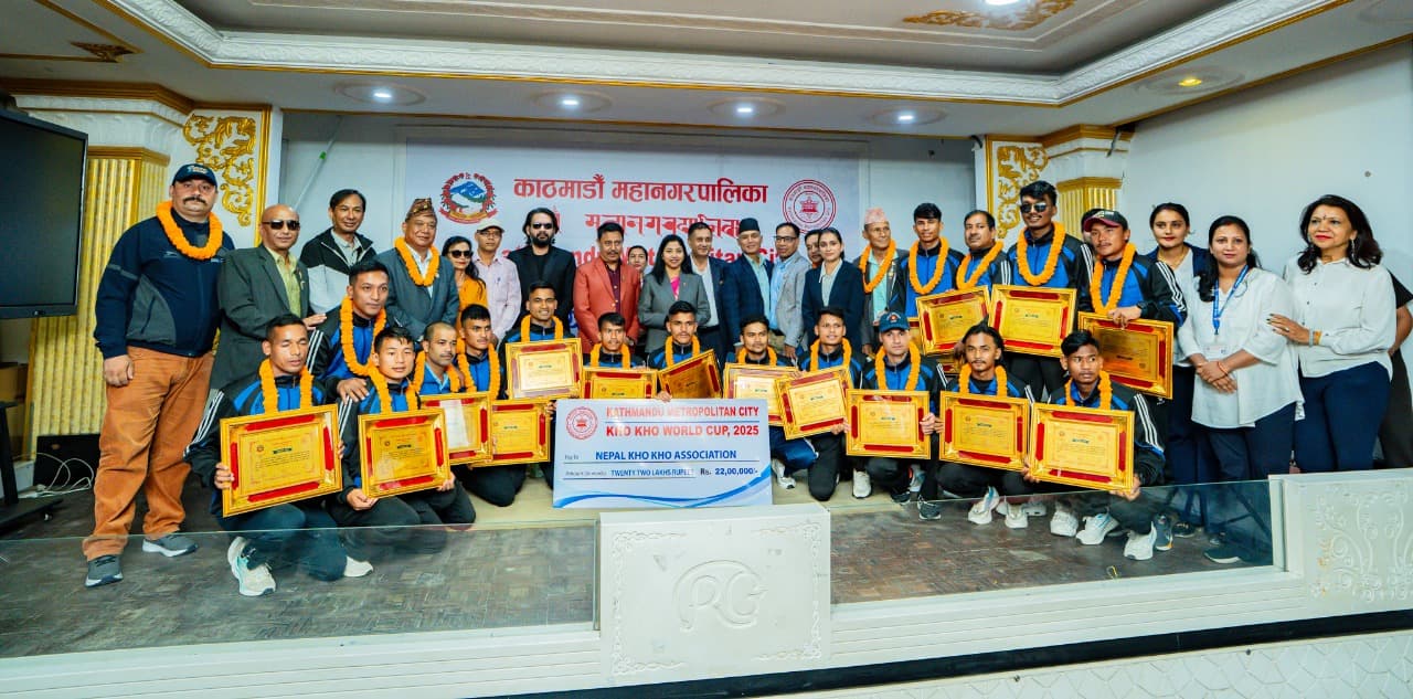 रवीन्द्रलाई २ लाख र खोखो टोलीलाई २२ लाखको सम्मान