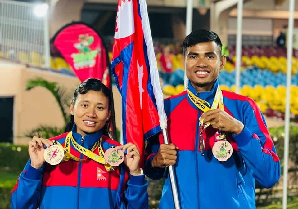 दक्षिण एसियाली एथलेटिक्समा नेपाल तेस्रो