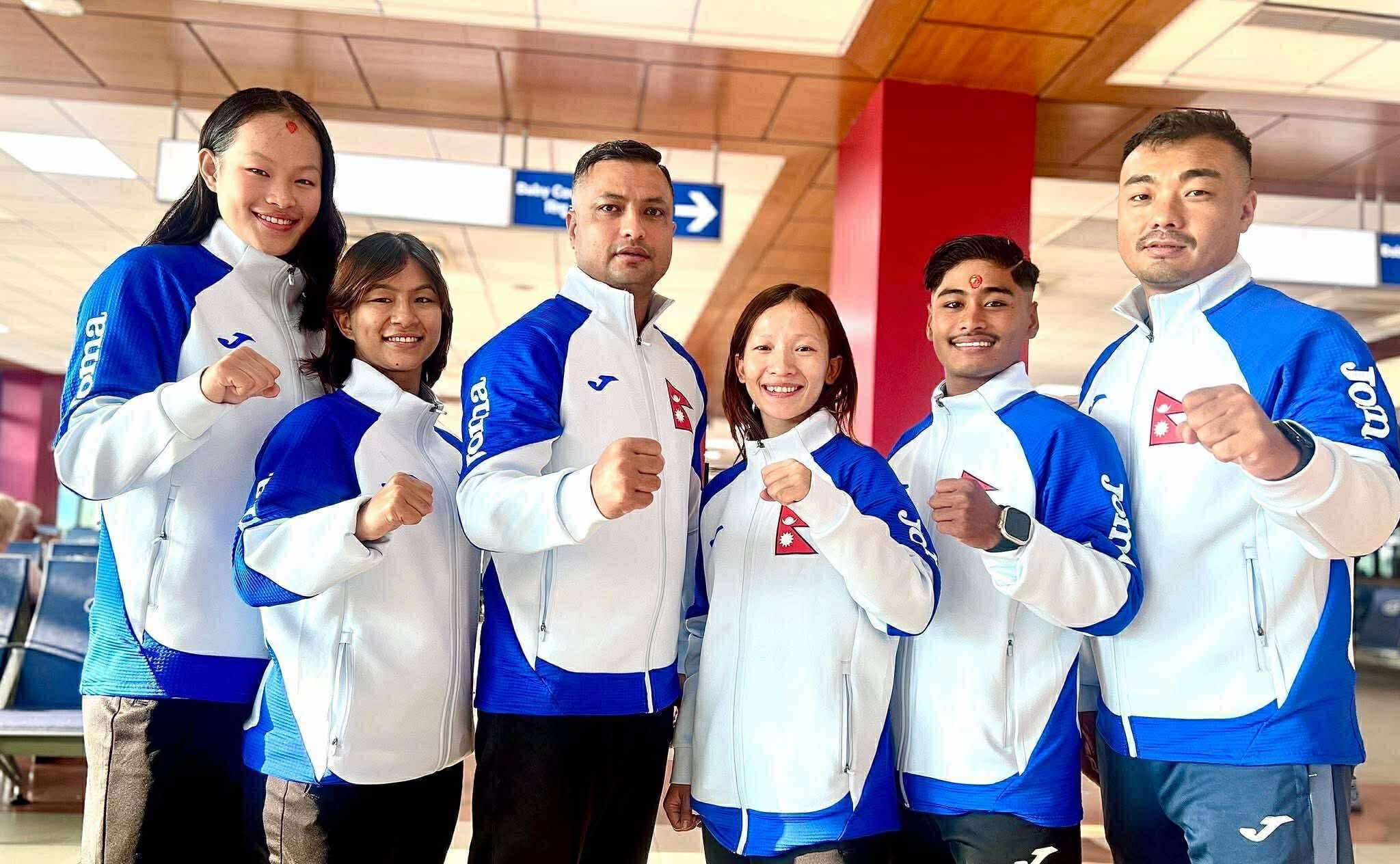 विश्व कराते च्याम्पियनसिप छनोट खेल्न पेरिस उडे ४ खेलाडी